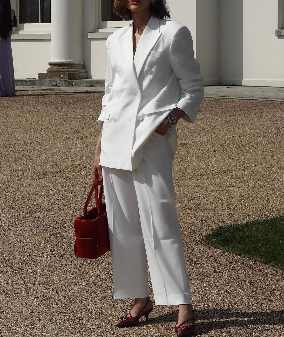 Zoira Double Breasted Blazer Optic White