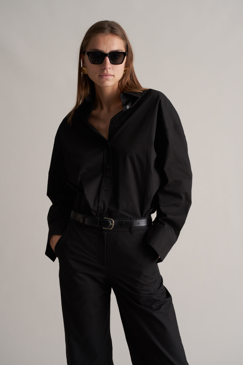 Heva Cotton Shirt Black
