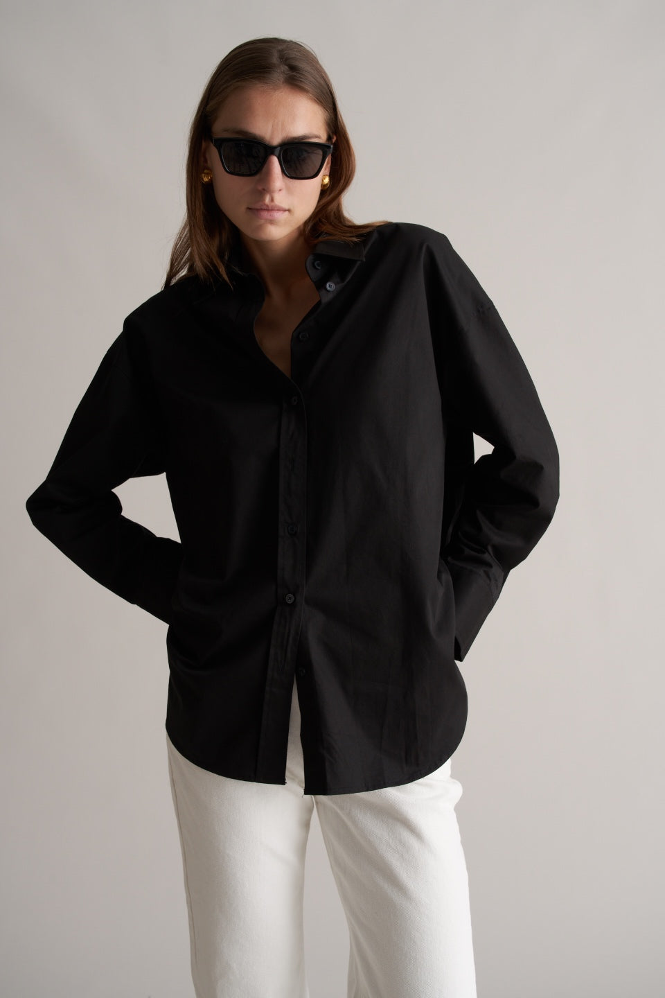 Heva Cotton Shirt Black