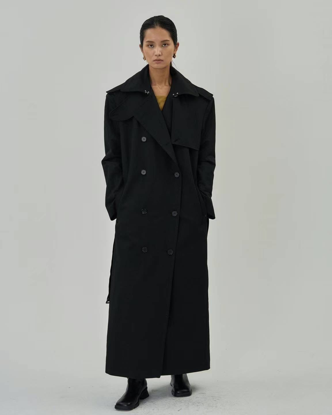 Kava Trench Coat Black
