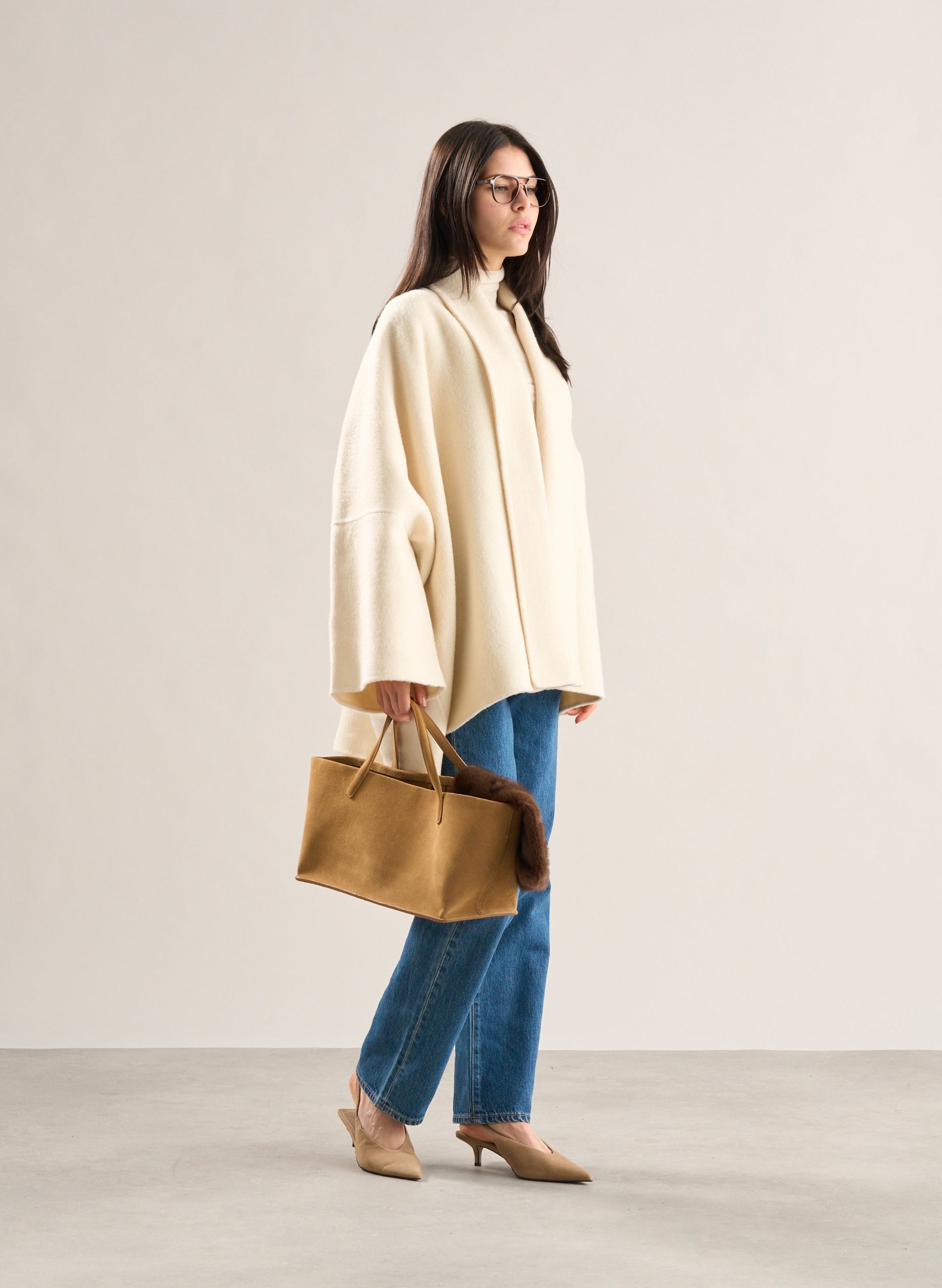 Meo Wool Cape Jacket Ivory