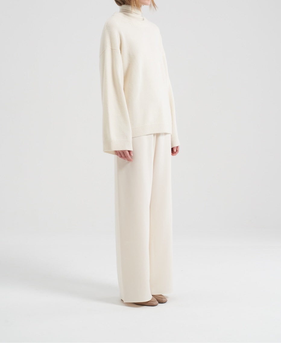 Nafis Wool Cashmere Crew Neck Knit
