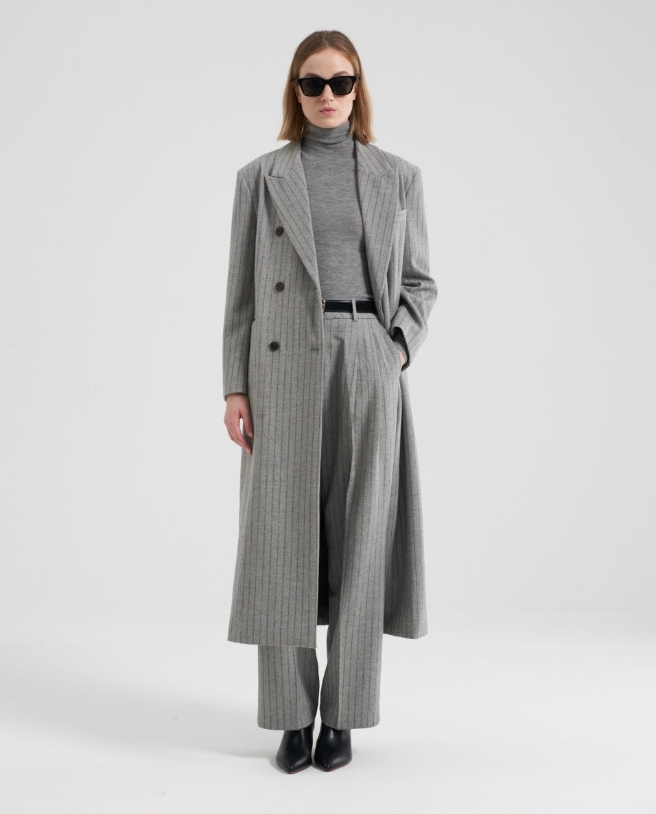 Gal Longline Wool Overcoat