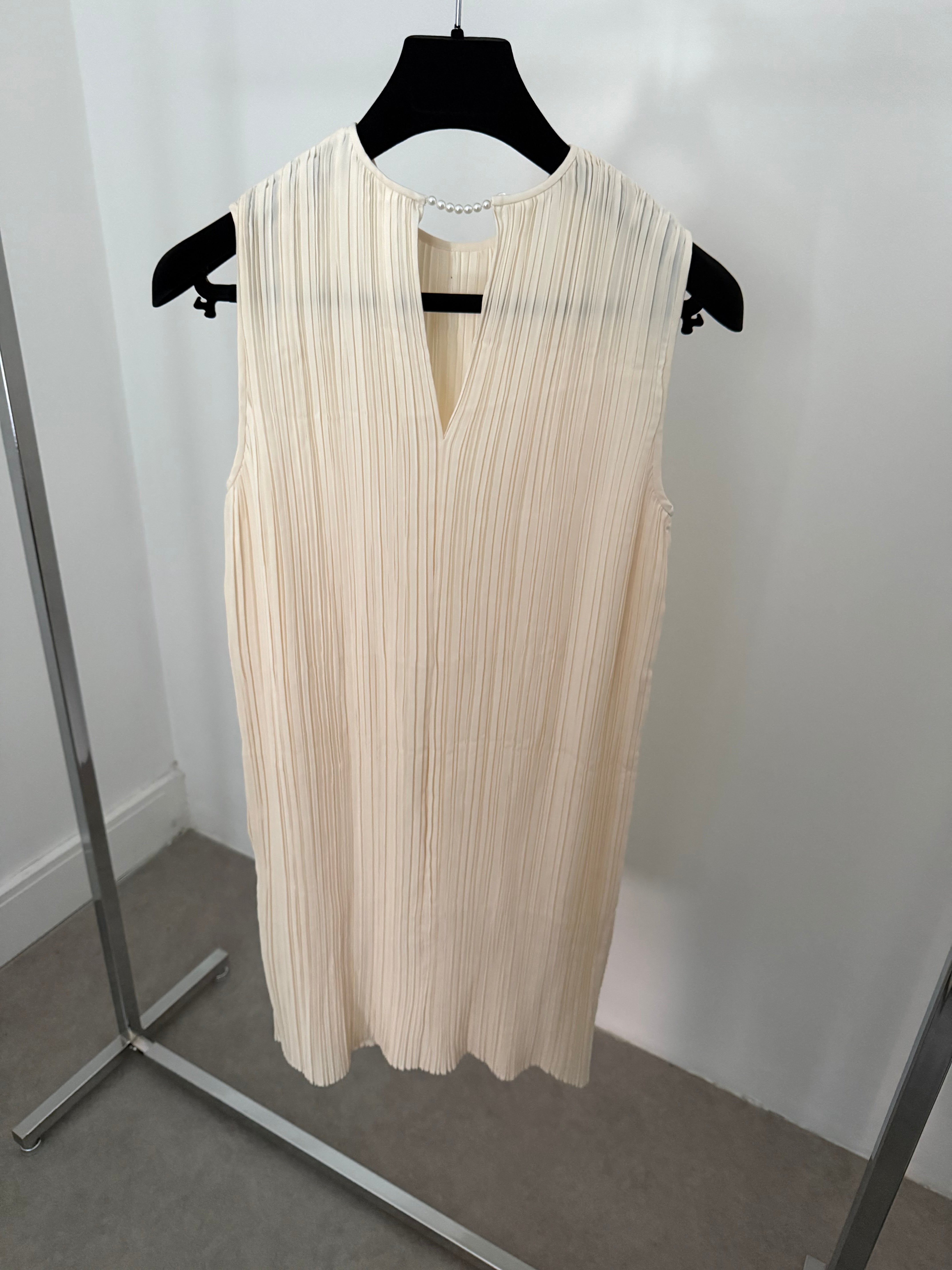 Silk Plisse Tunic Vanilla