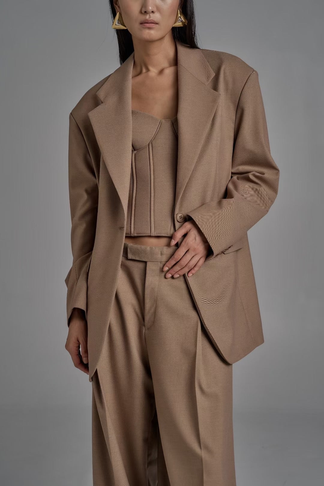 Valentina Blazer Wheat