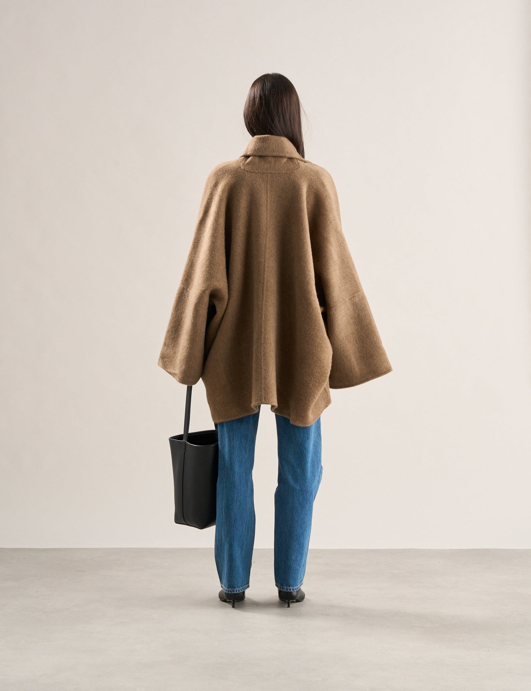 Meo Wool Cape Jacket Taupe