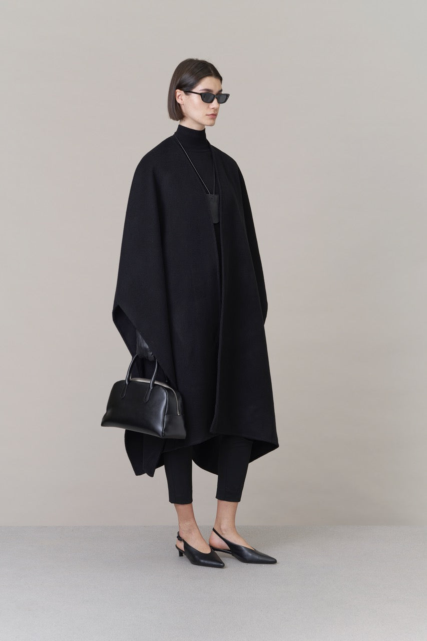 Nova Doublé Cashmere Blend Cape Onyx (Long)