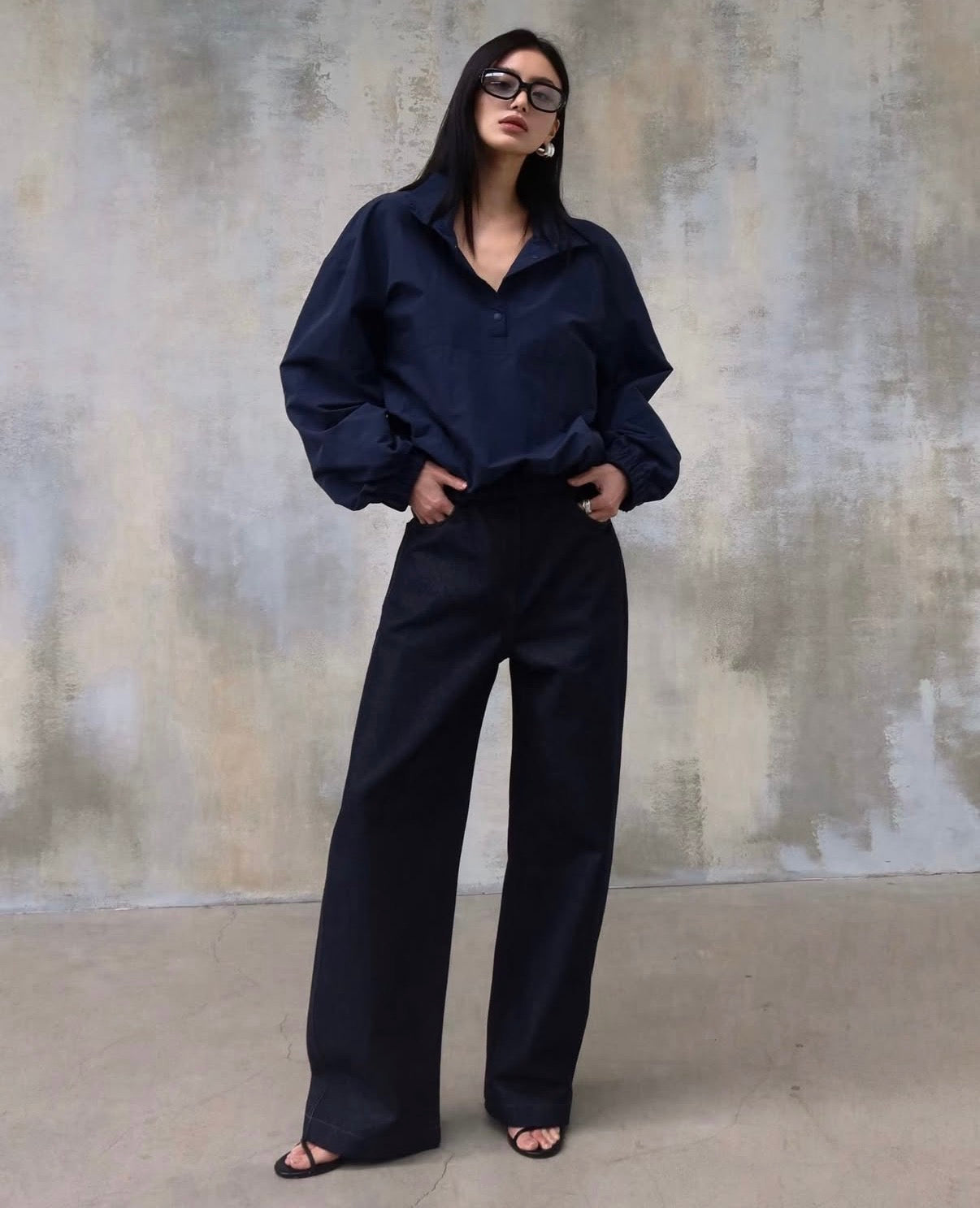 Flore Technical Windbreaker Navy