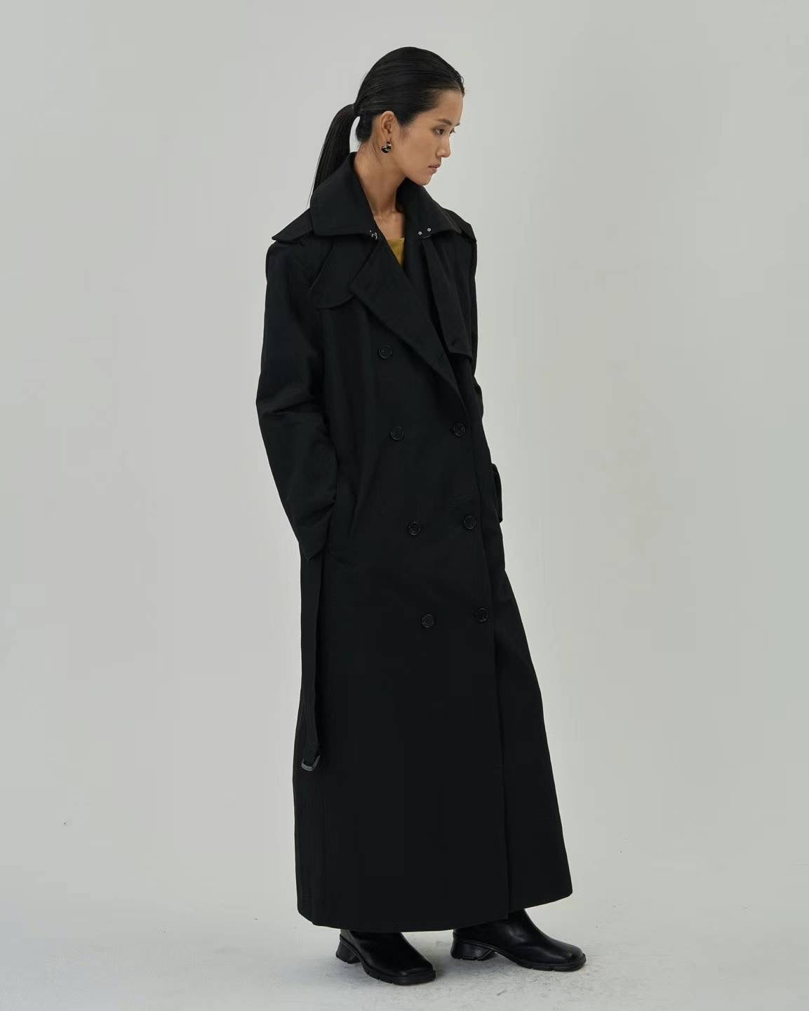 Kava Trench Coat Black