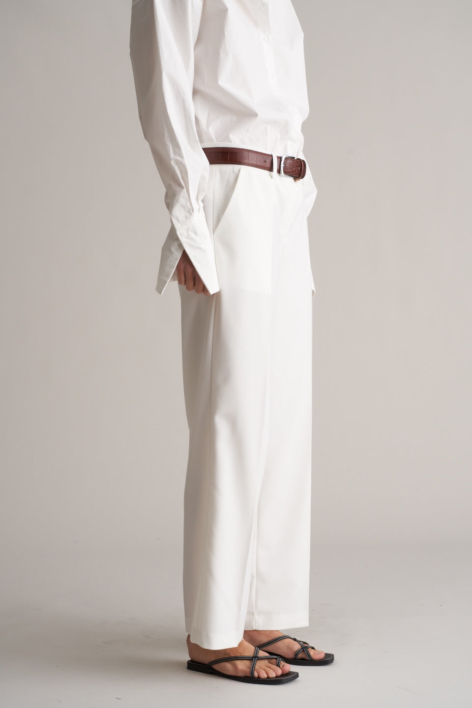 Malina Chino Trousers Optic White