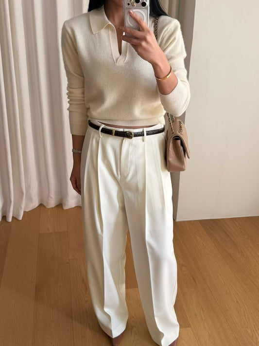 Jules Pintuck Trousers Ecru