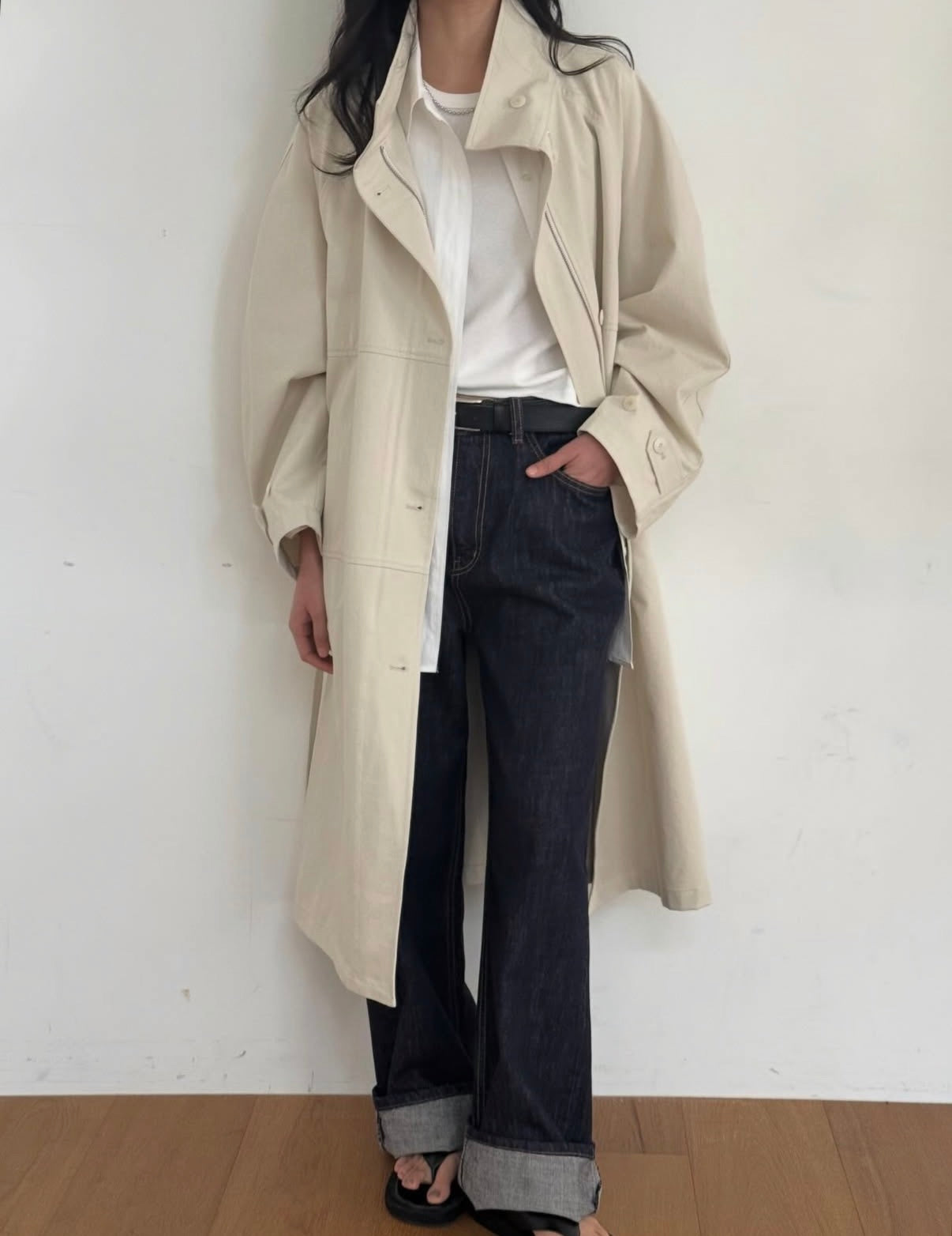 Cole Funnel Neck Boxy Trench