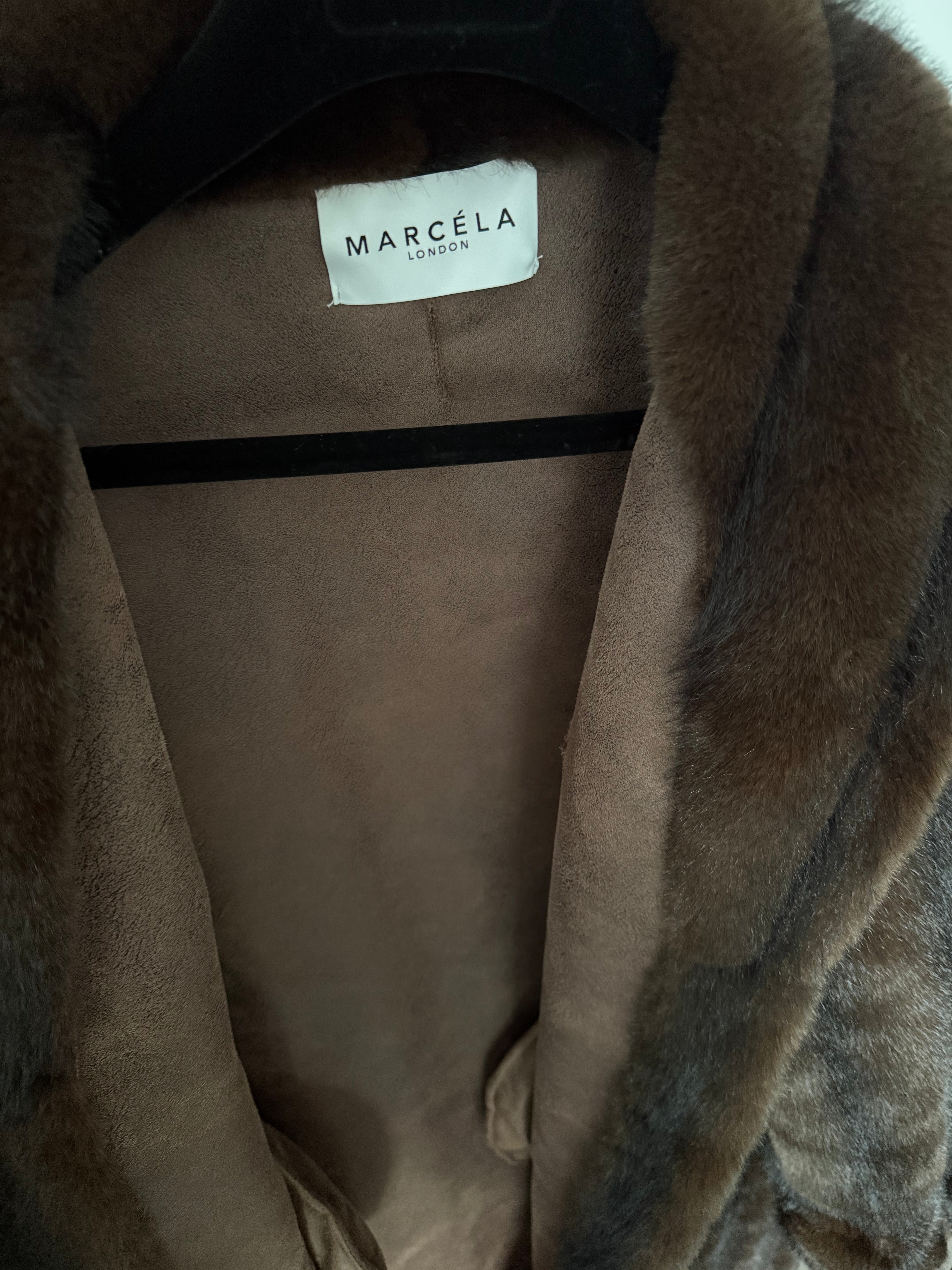 Faux Fur Coat Walnut