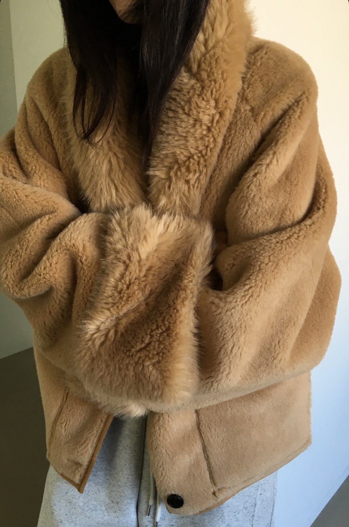 Jude Fur Trim Jacket Camel