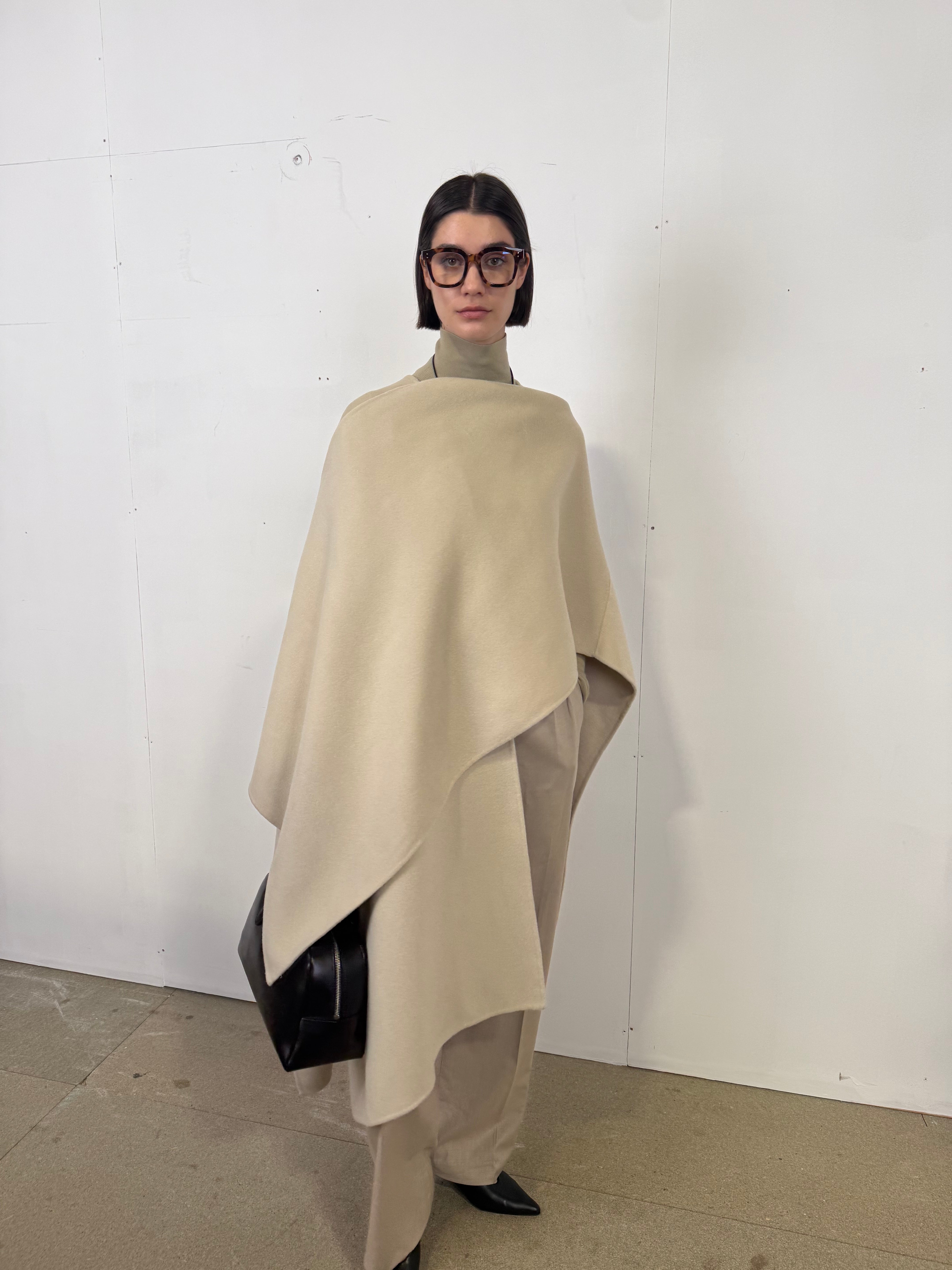 Nova Doublé Cashmere Blend Cape Sable (Long)