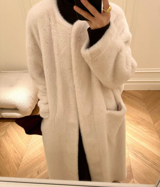 Anya Faux Fur Coat Snow