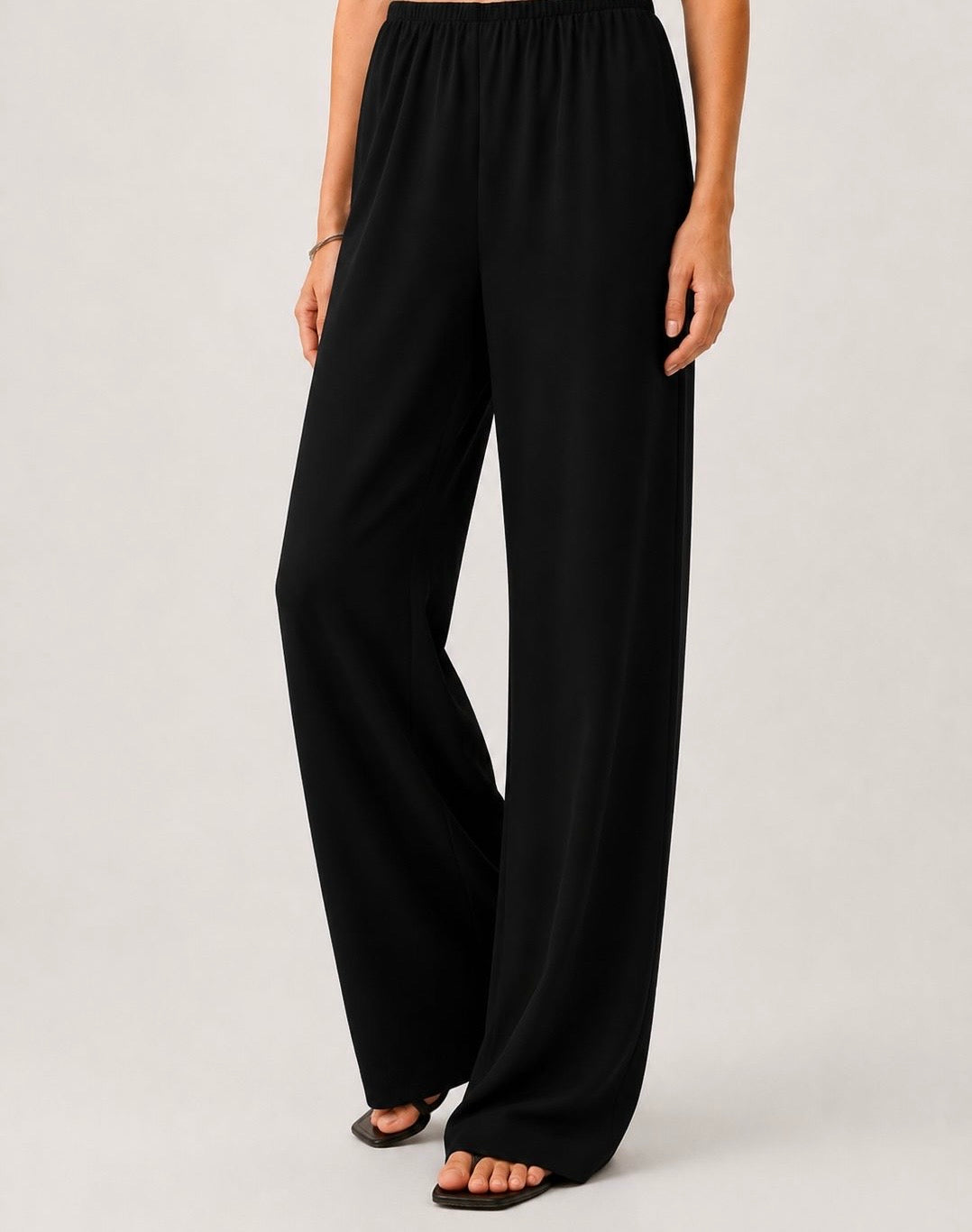 Soléne Silk Relaxed Pants Onyx