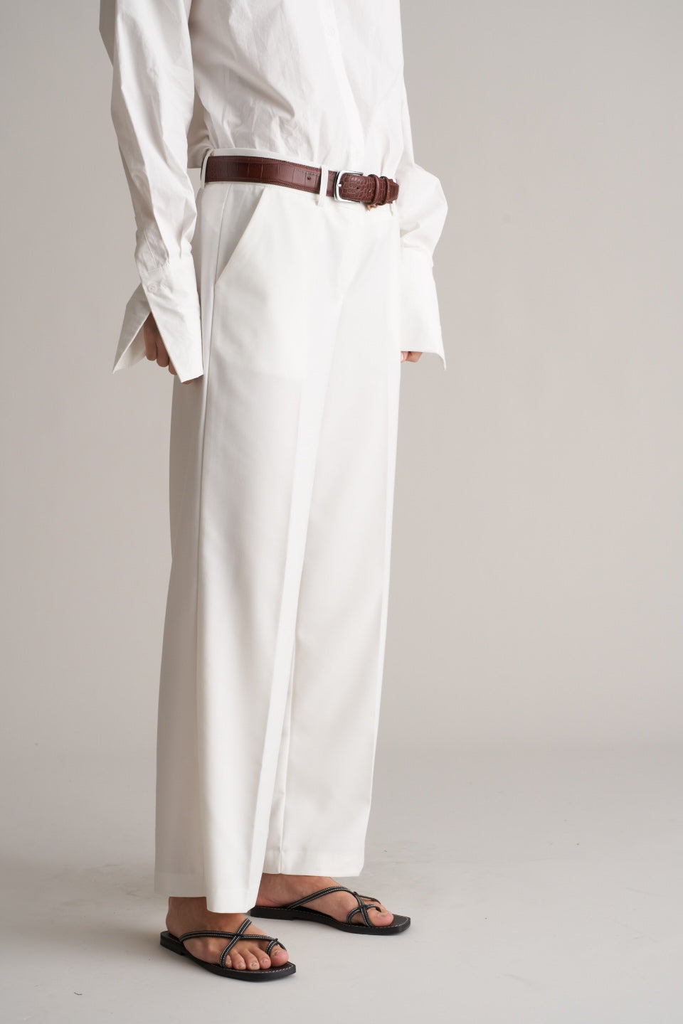 Malina Chino Trousers Optic White