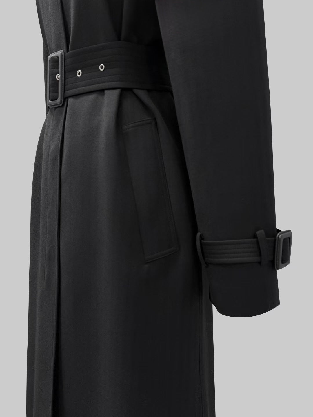 Miki Wool Trench Coat Onyx