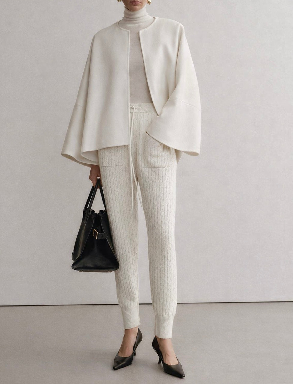 Ana Wool Cape Jacket Cloud