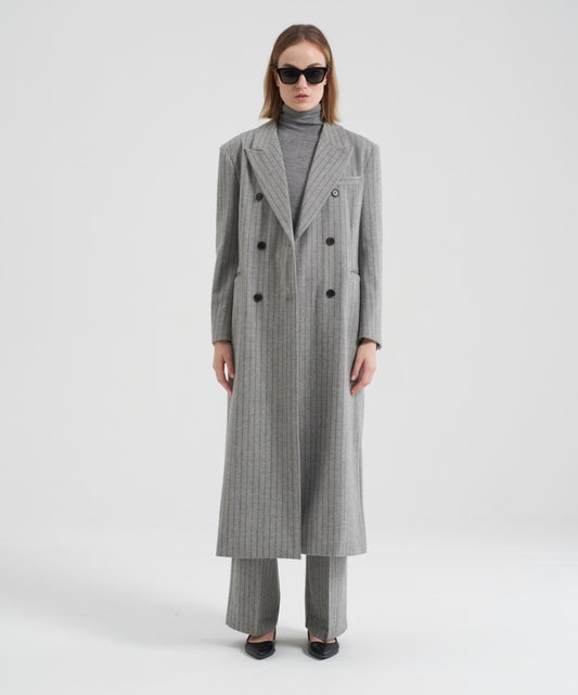 Gal Longline Wool Overcoat