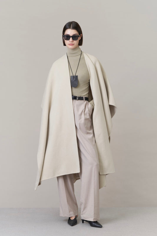 Nova Doublé Cashmere Blend Cape Sable (Long)