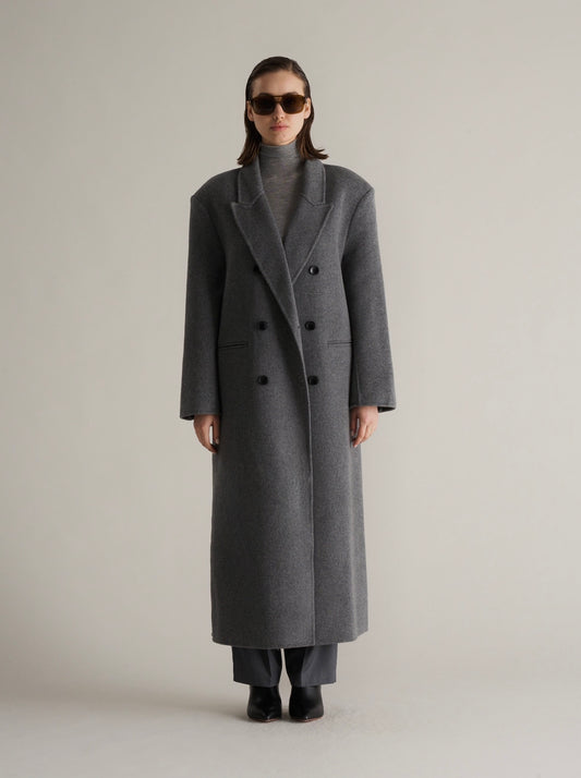 Claye Doublé Boyfriend Coat Graphite
