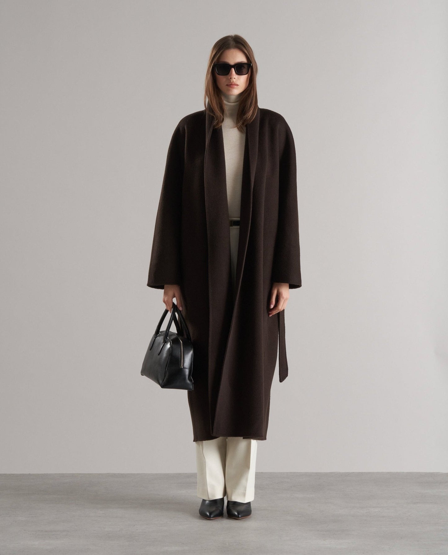Enza Robe Coat Espresso