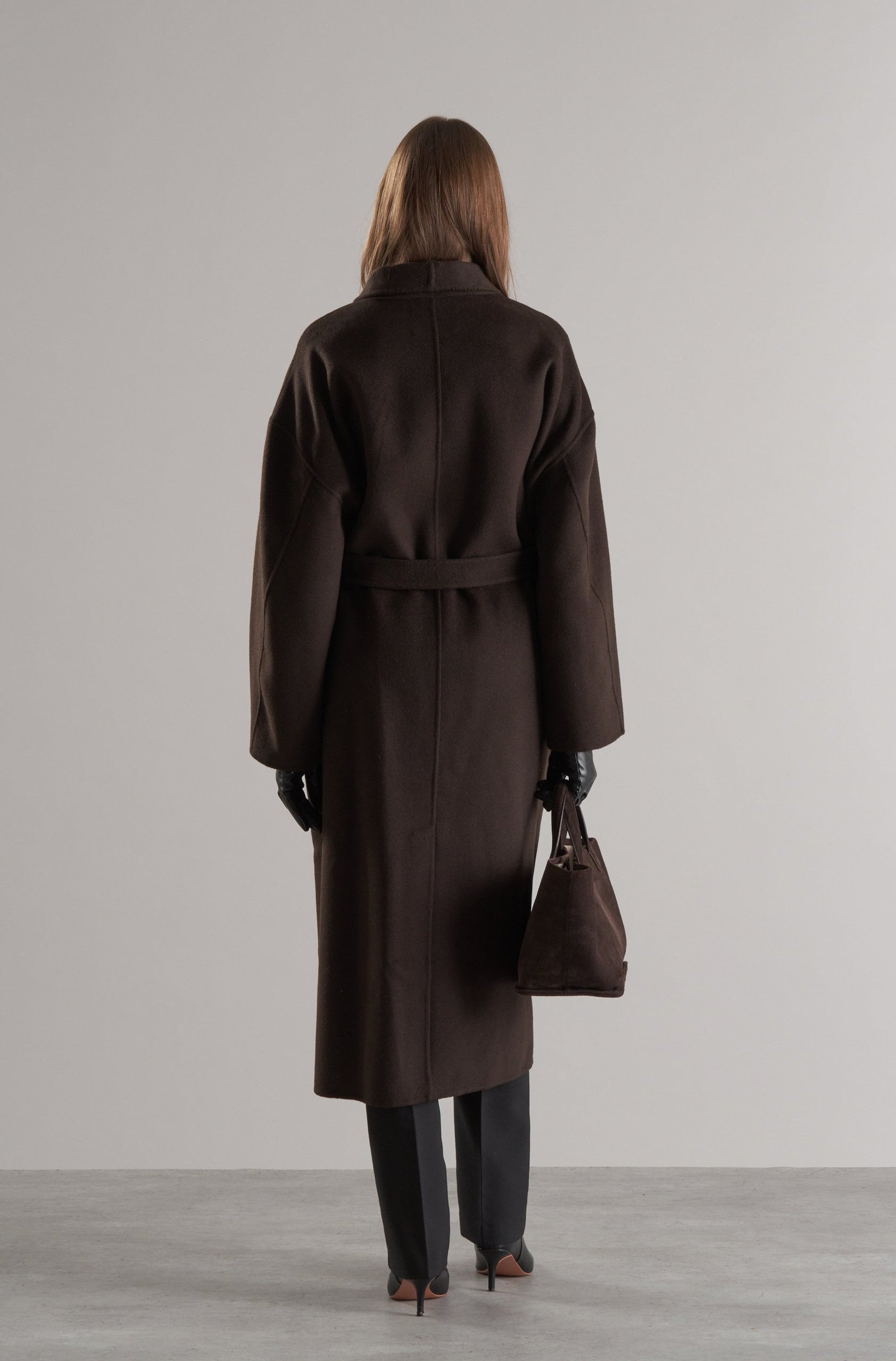 Mir Belted Robe Coat Espresso