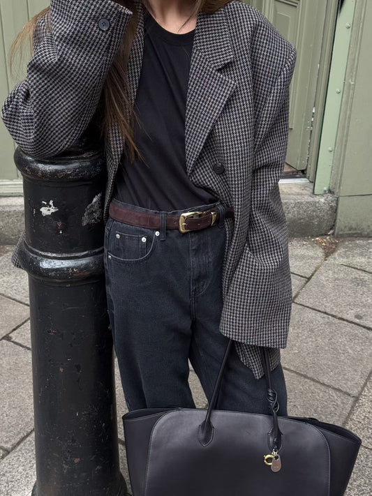 Hilde Houndstooh Wool Blazer