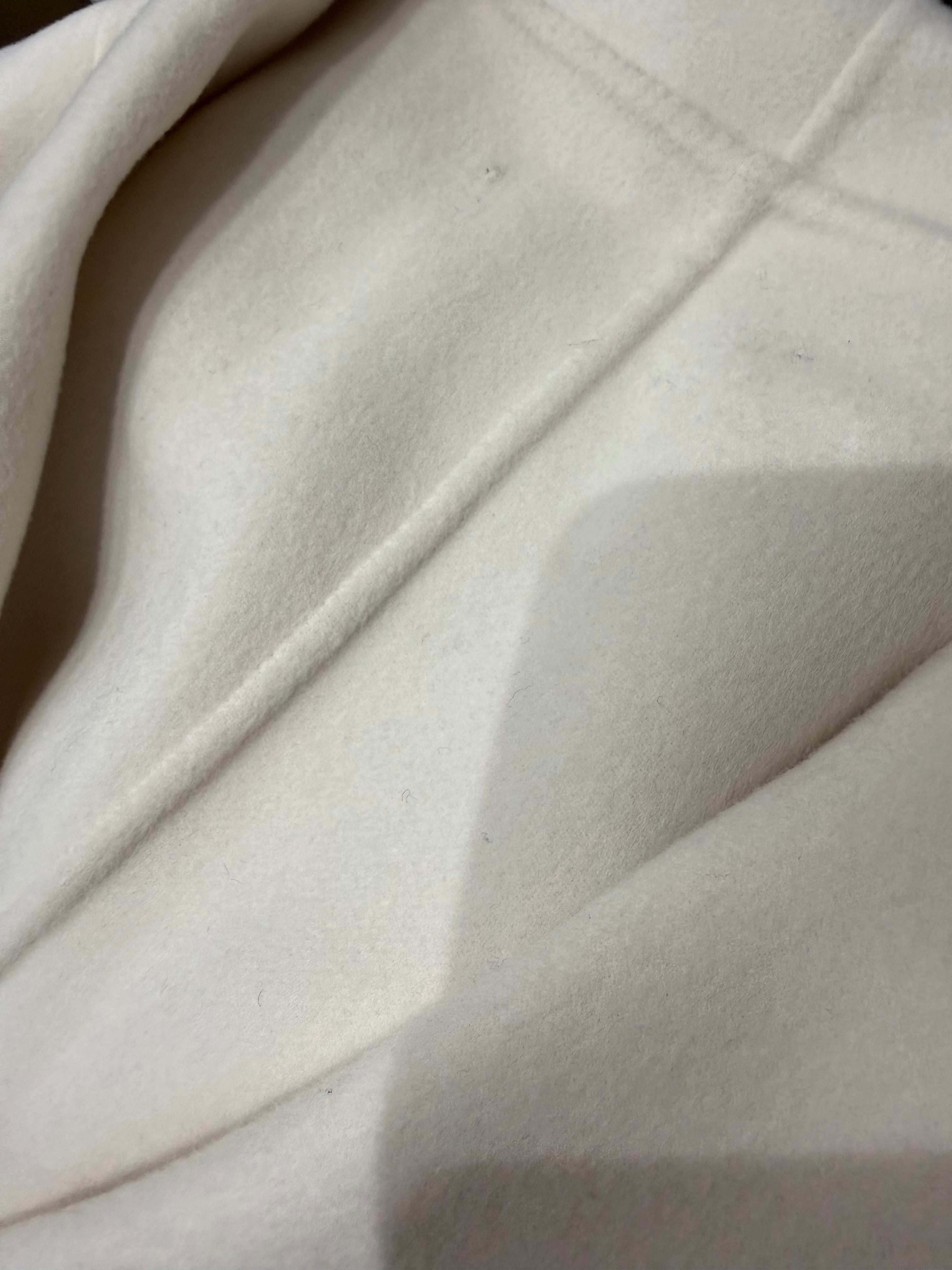 Shawl Button Coat Cream