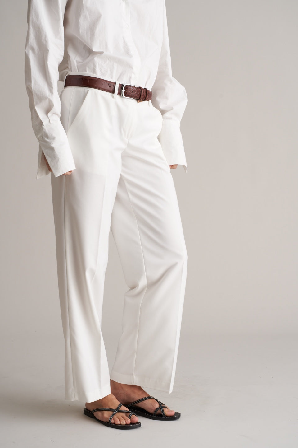 Malina Chino Trousers Optic White