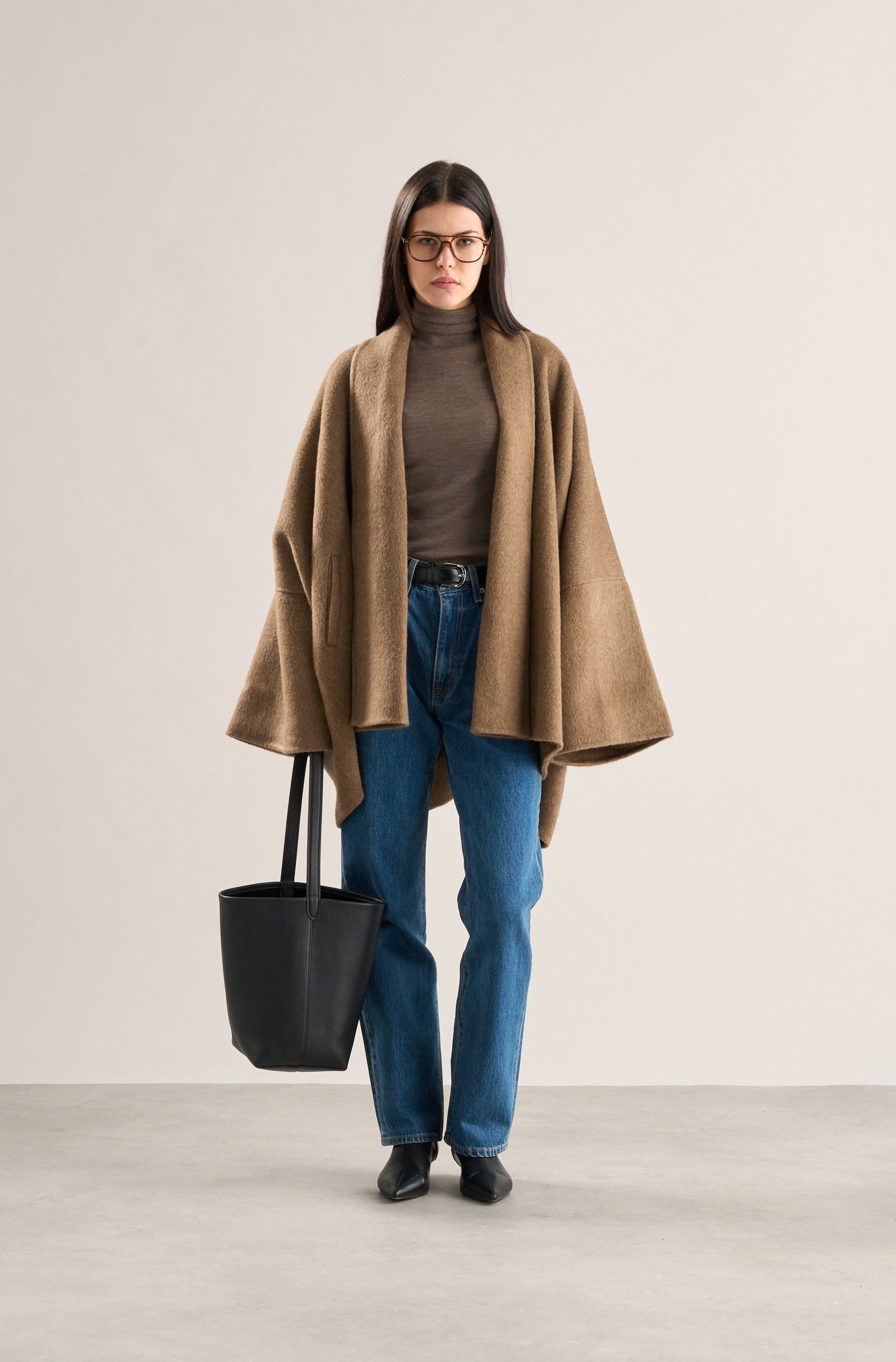 Meo Wool Cape Jacket Taupe