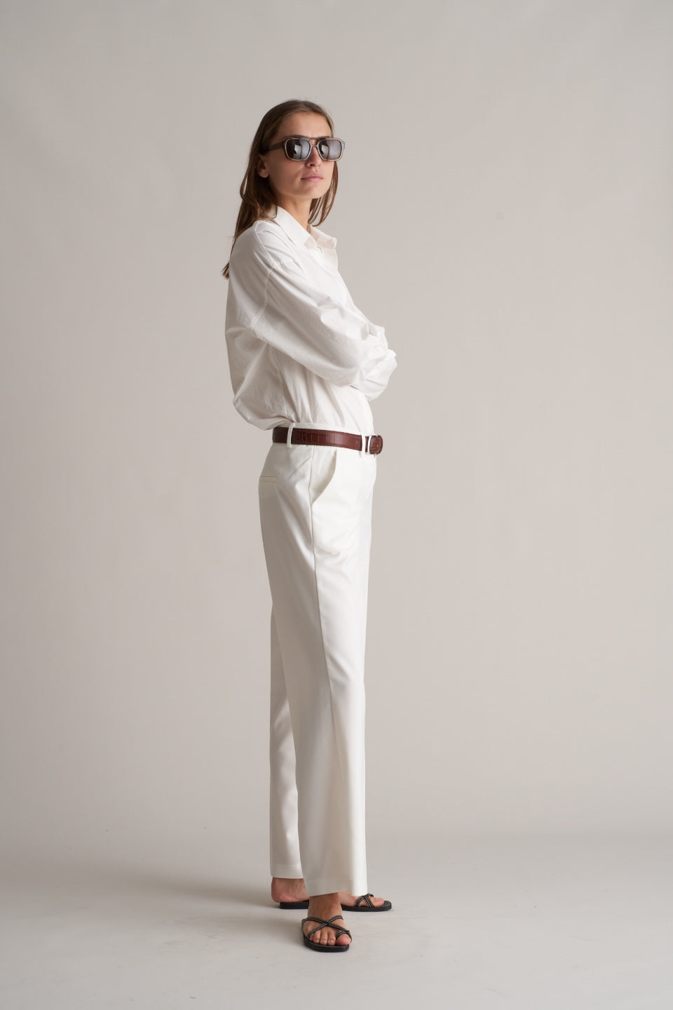 Malina Chino Trousers Optic White