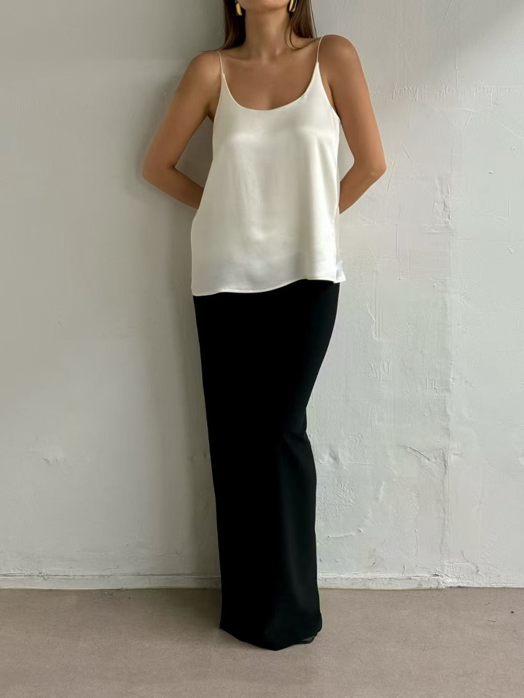 Zax Crepe Longline Skirt