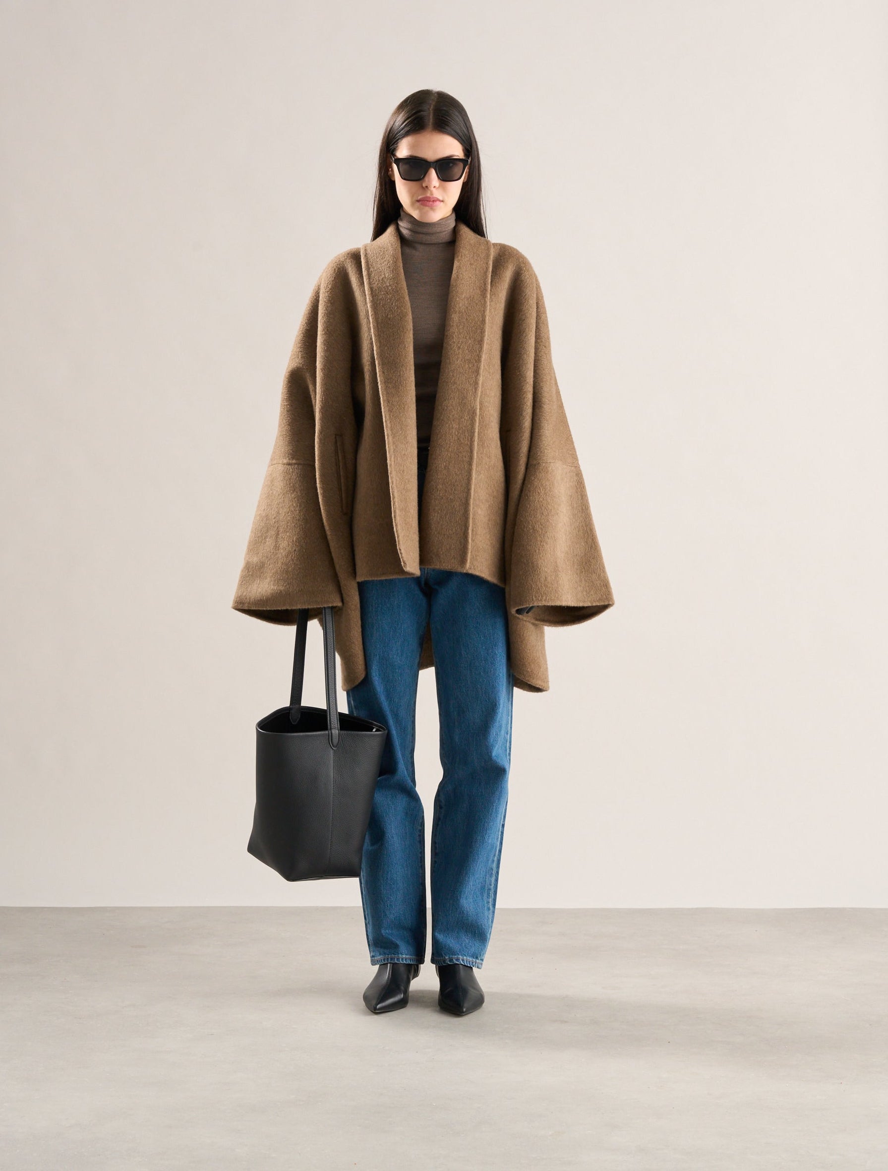 Meo Wool Cape Jacket Taupe