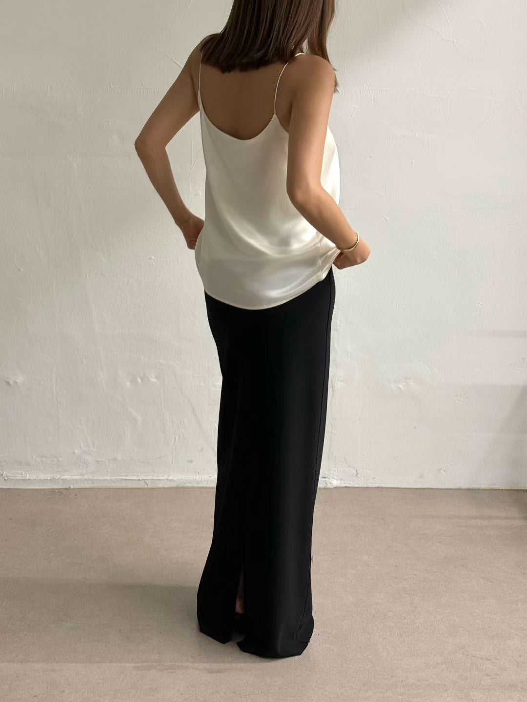 Zax Crepe Longline Skirt