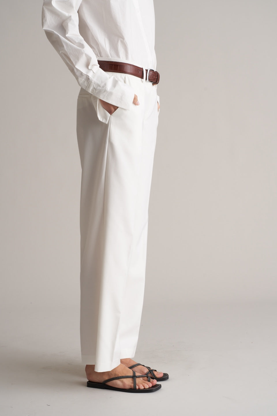 Malina Chino Trousers Optic White