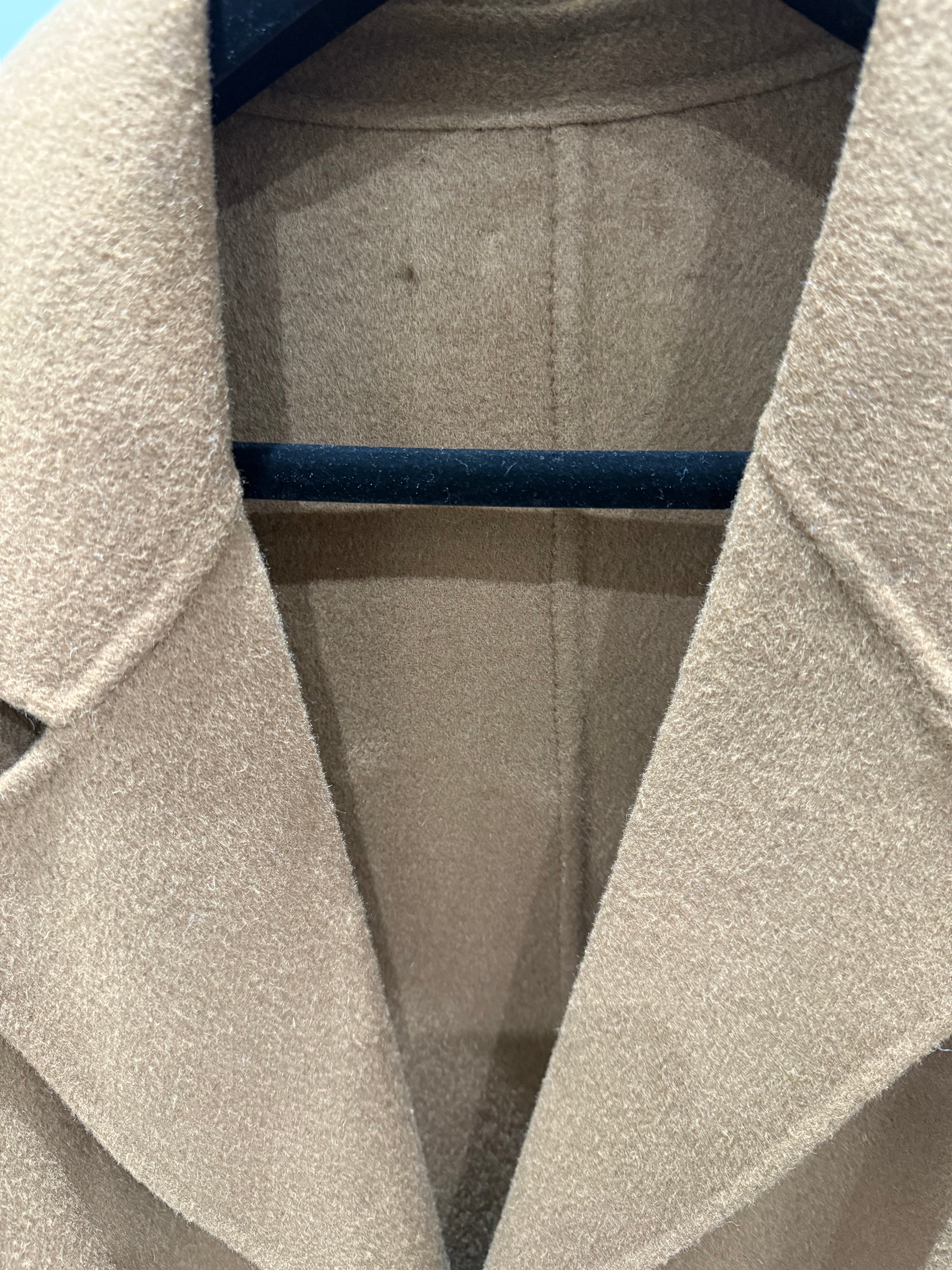 Camel Belted Wool Coat