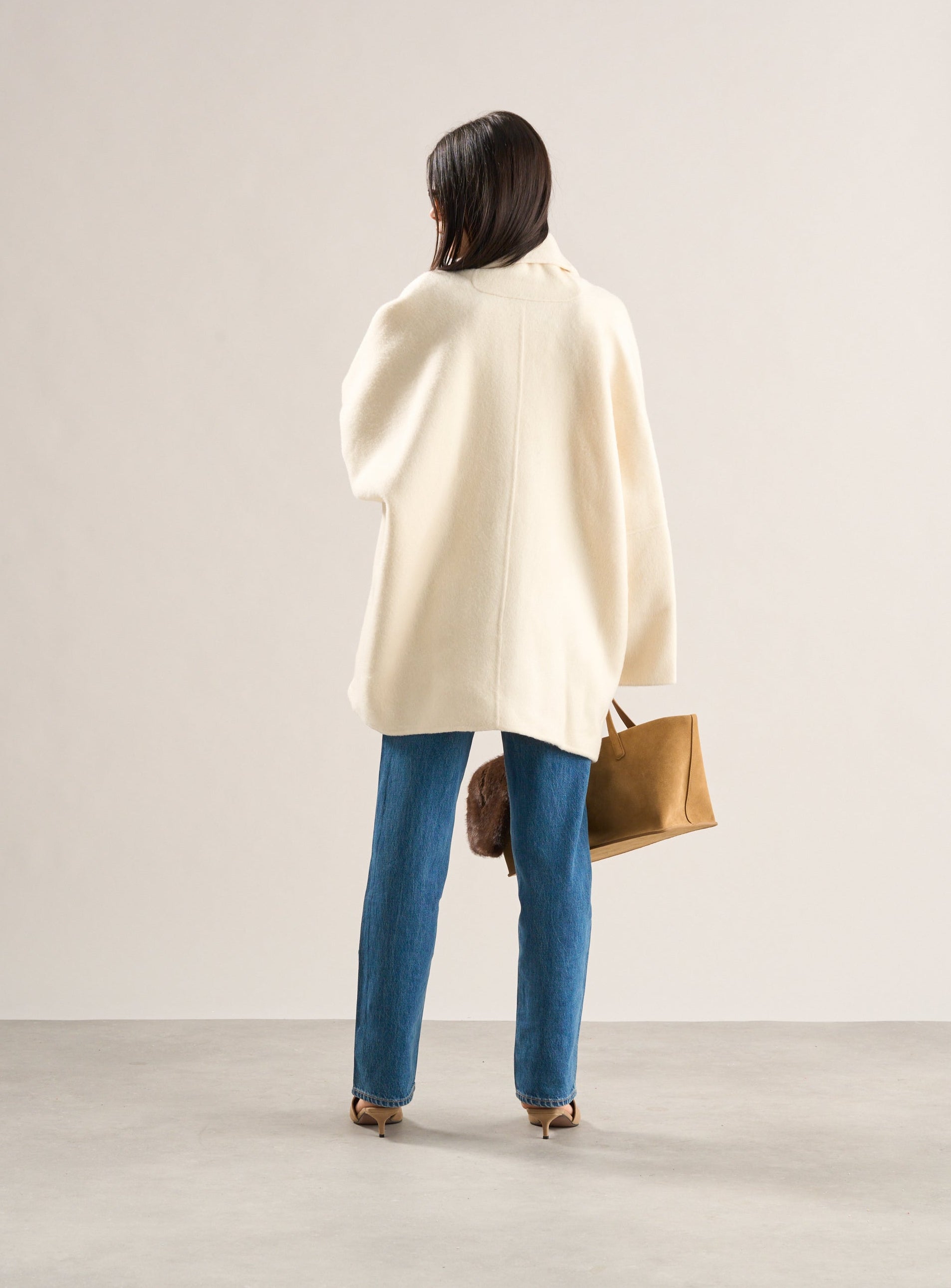 Meo Wool Cape Jacket Ivory