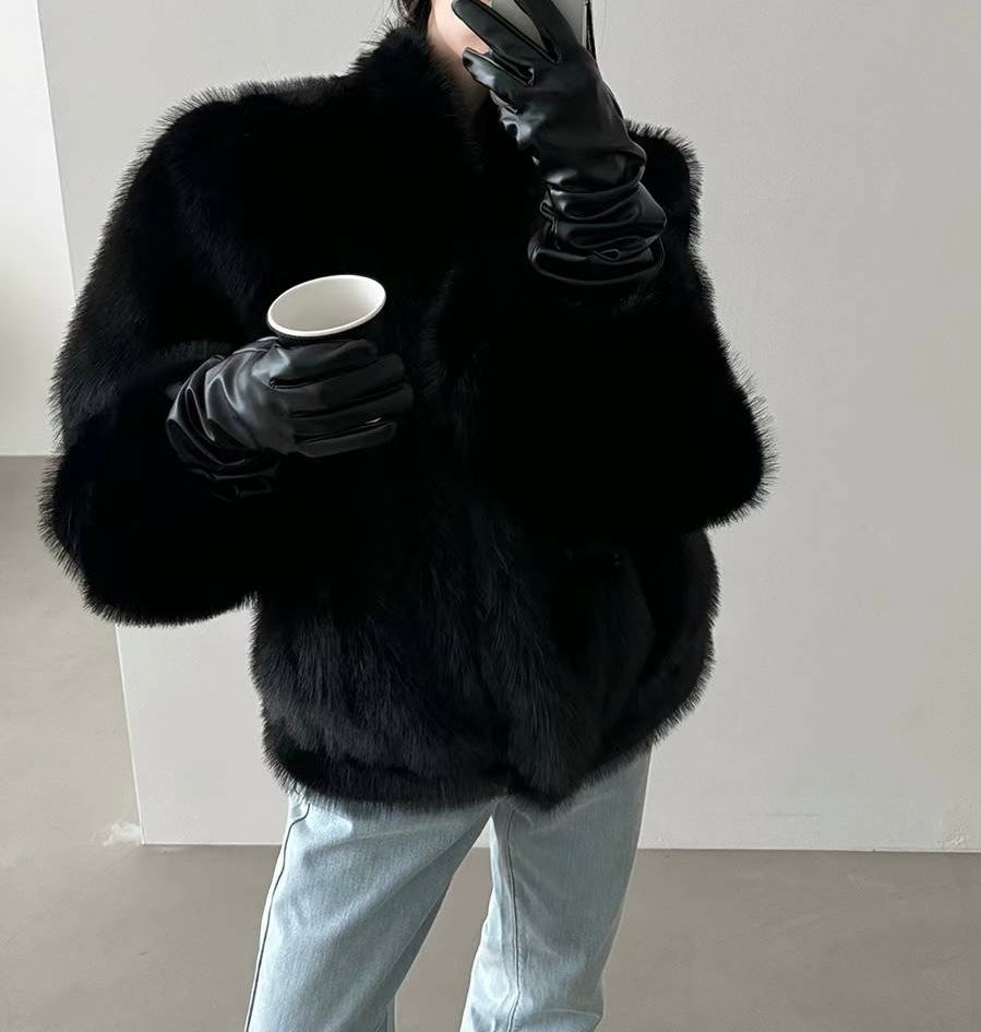 Lui Faux Fur Jacket Onyx