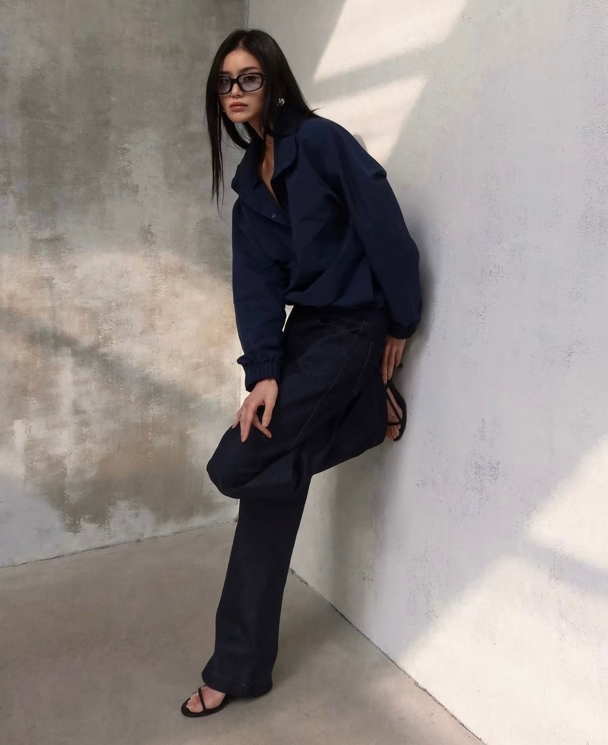 Flore Technical Windbreaker Navy