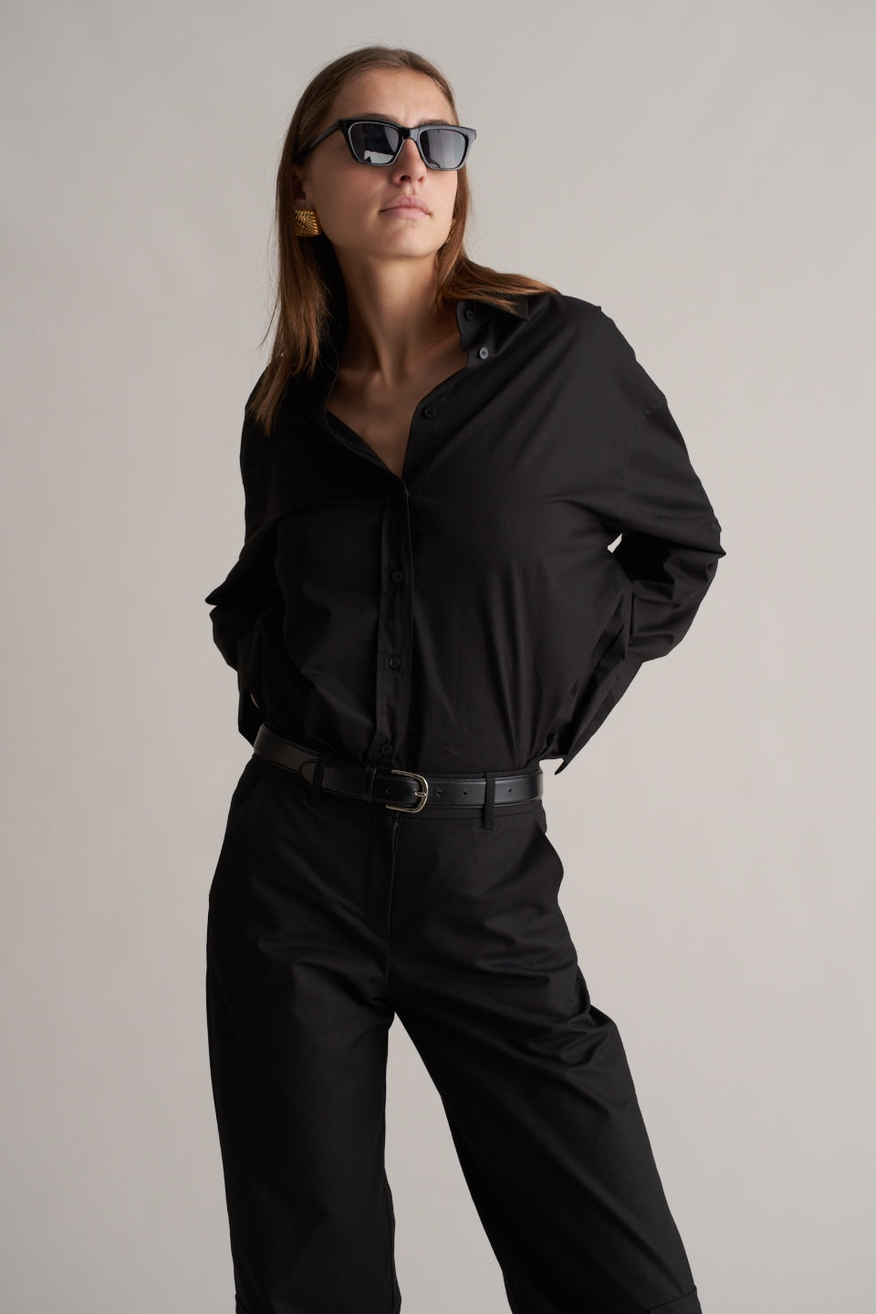 Heva Cotton Shirt Black