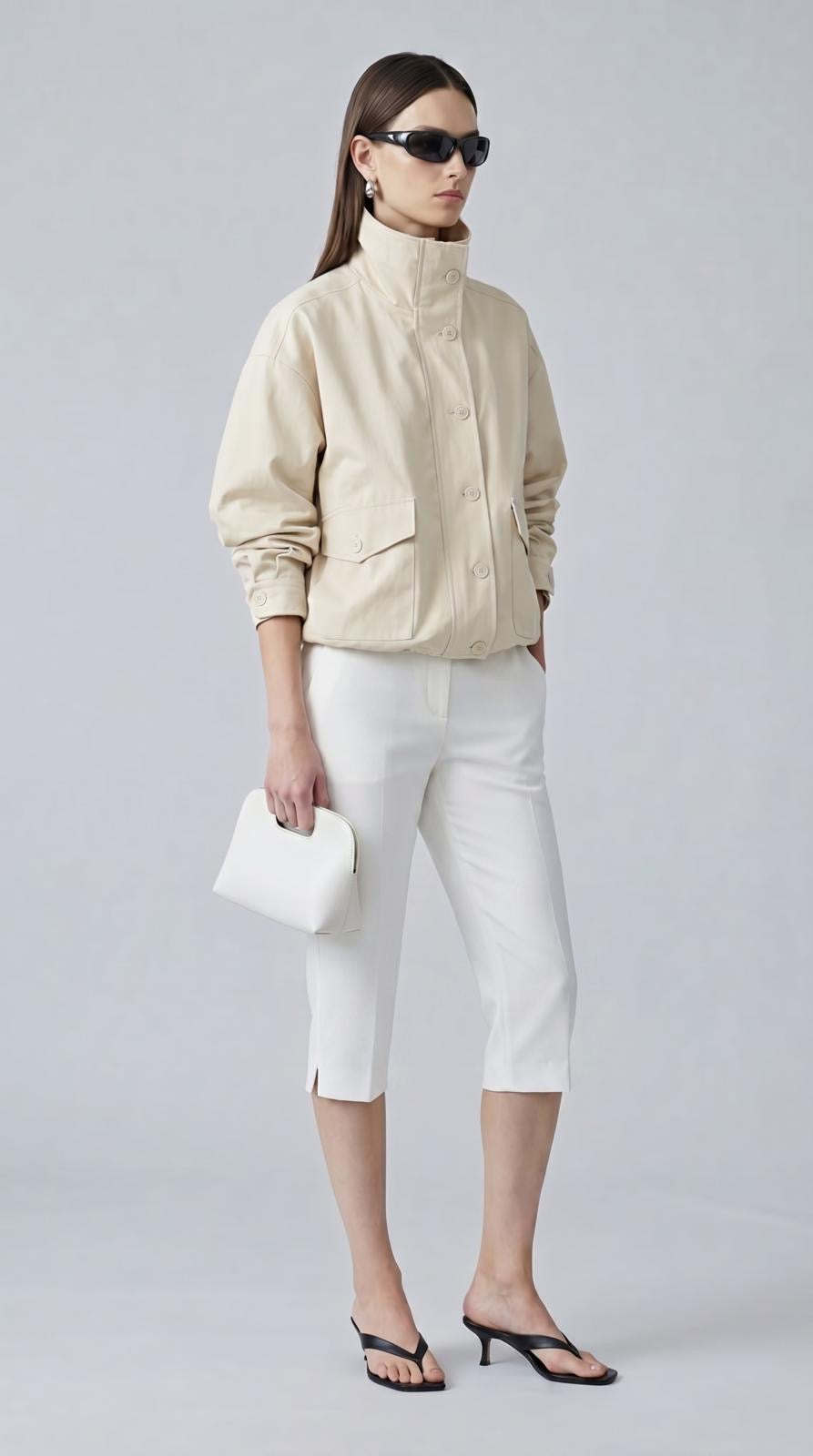 Radley Funnel Neck Jacket Beige