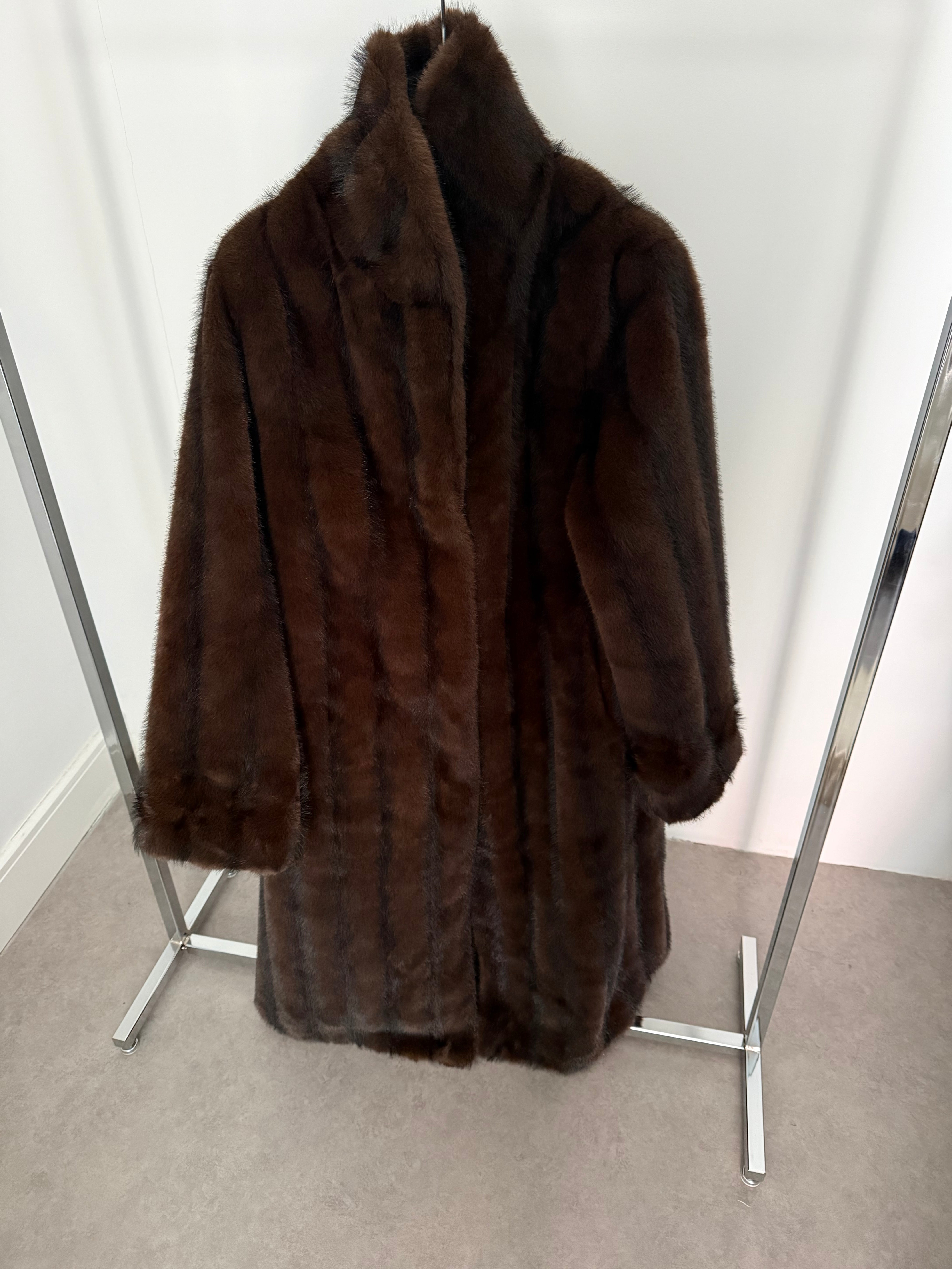 Faux Fur Coat Walnut