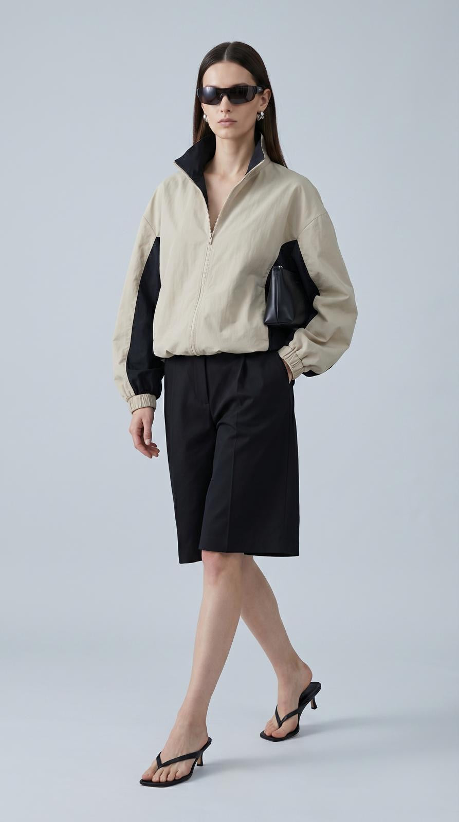 Vince Cotton Blend Bermuda Shorts Onyx