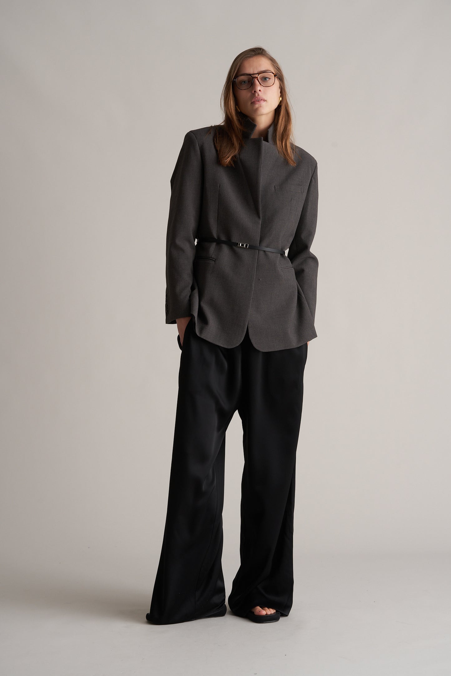 Kos Wool Blend Blazer Graphite