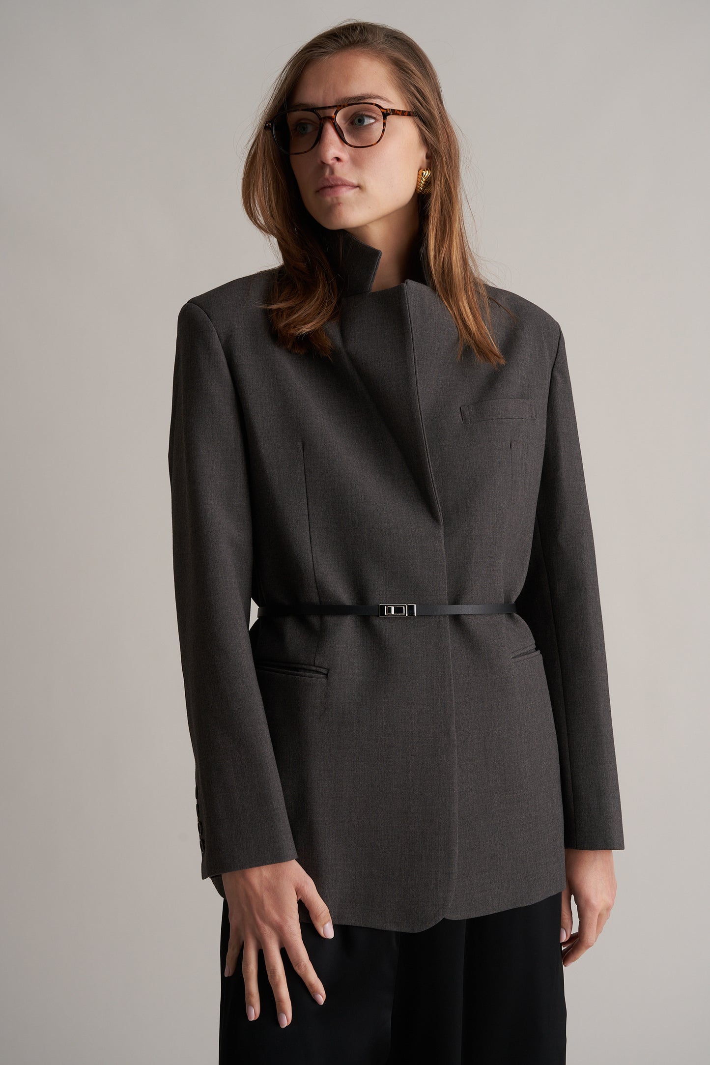 Kos Wool Blend Blazer Graphite