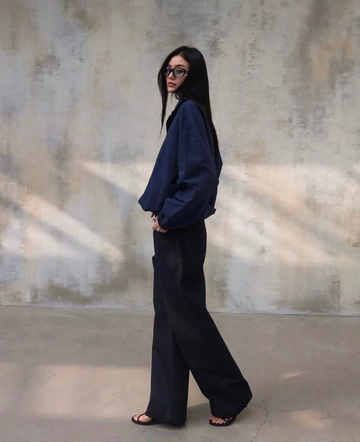 Flore Technical Windbreaker Navy