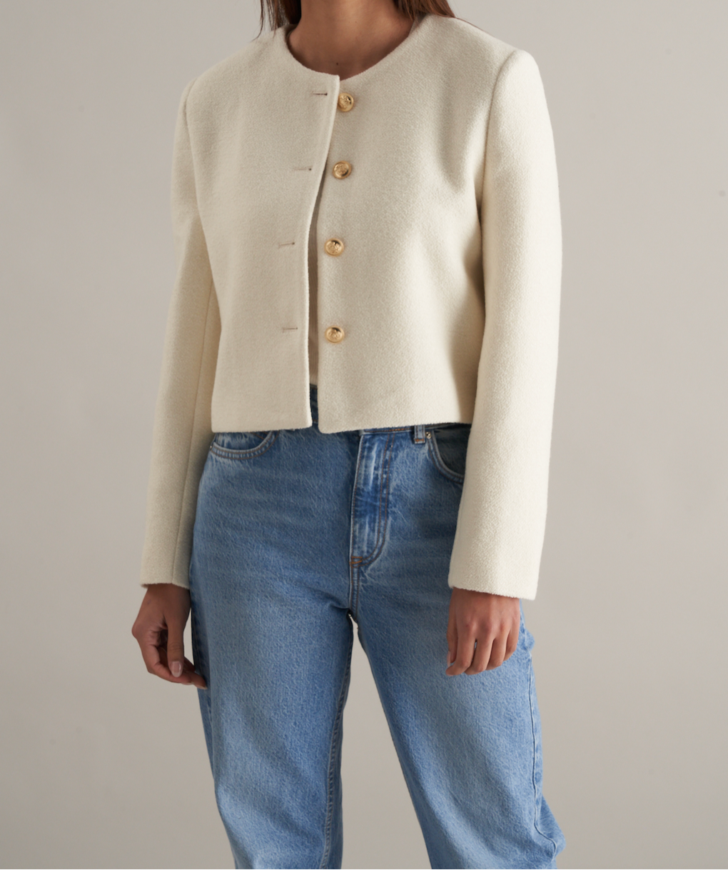 Ida Tweed Jacket Ivory